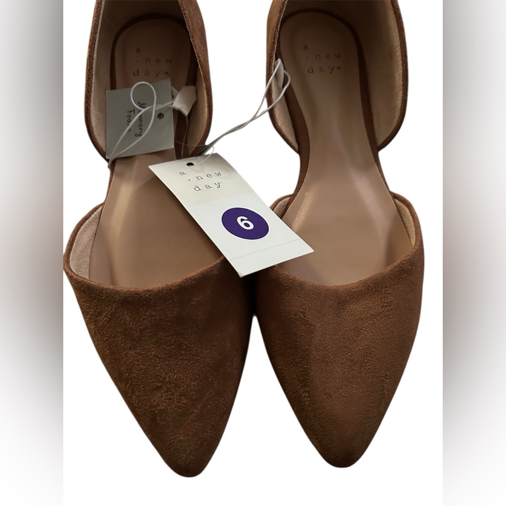 A New Day Brown Suede Flats - Picture 2 of 2